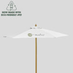 Custom Printed Umbrellas by SwagSway Promotions. 7' Wood Market Umbrella.