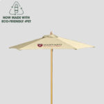 Custom Printed Umbrellas by SwagSway Promotions. 7' Wood Market Umbrella.