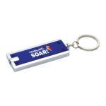 Custom Rectangular Key Lights, Customized Keychains, branded Keyrings by SwagSway Promotions, Swagsway Promotions is the Top Supplier for Promotional Products in Canada and the US